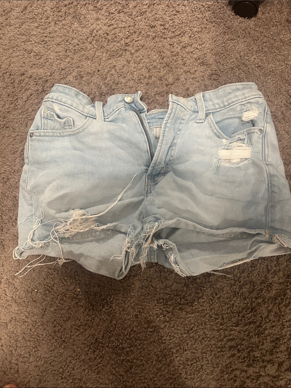 Old Navy Light Wash Distressed Denim Shorts